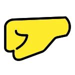 Left Facing Fist SVG Icon
